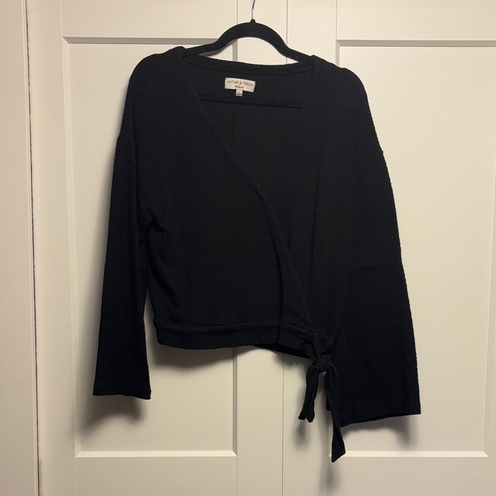 Madewell Black Side Tie Top